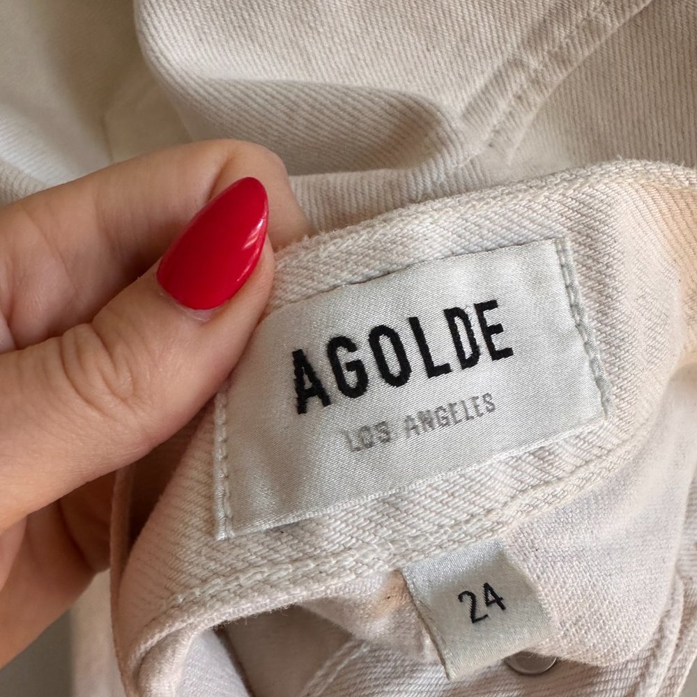 Agolde | Remy High Rise Straight Jean in Paper (Off-White/Cream) - Picture 5 of 6
